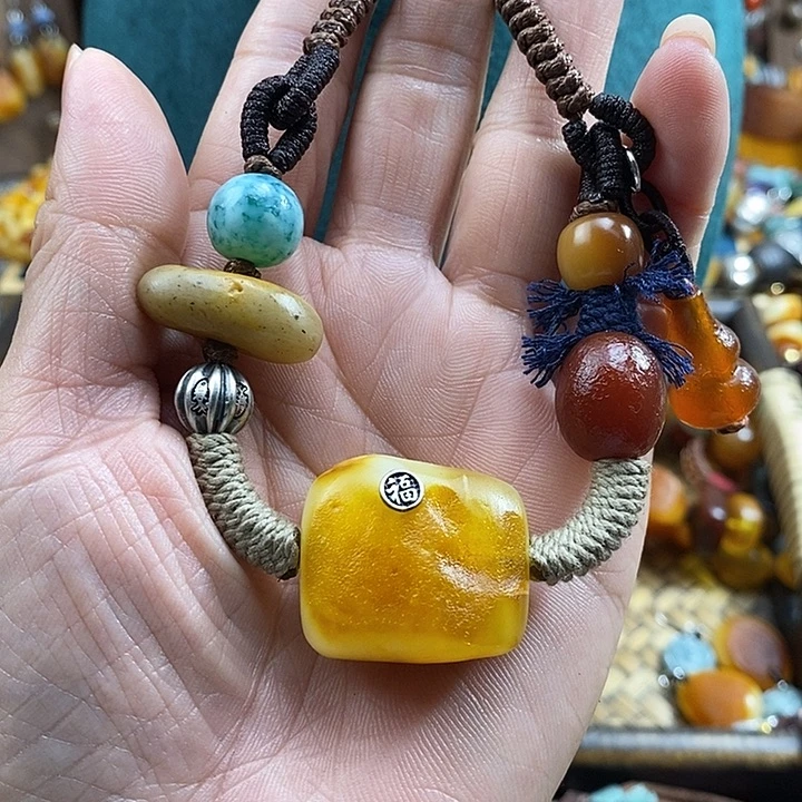 蜜蜡未镶嵌项链项链