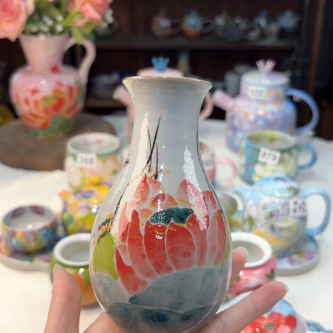 景德镇手绘高温釉下彩陶瓷茶具