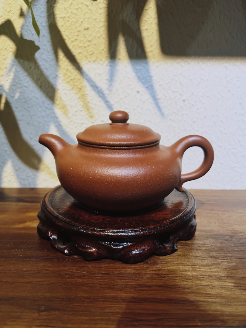 【朱泥清说·仿古】红降坡朱清半手作品220cc