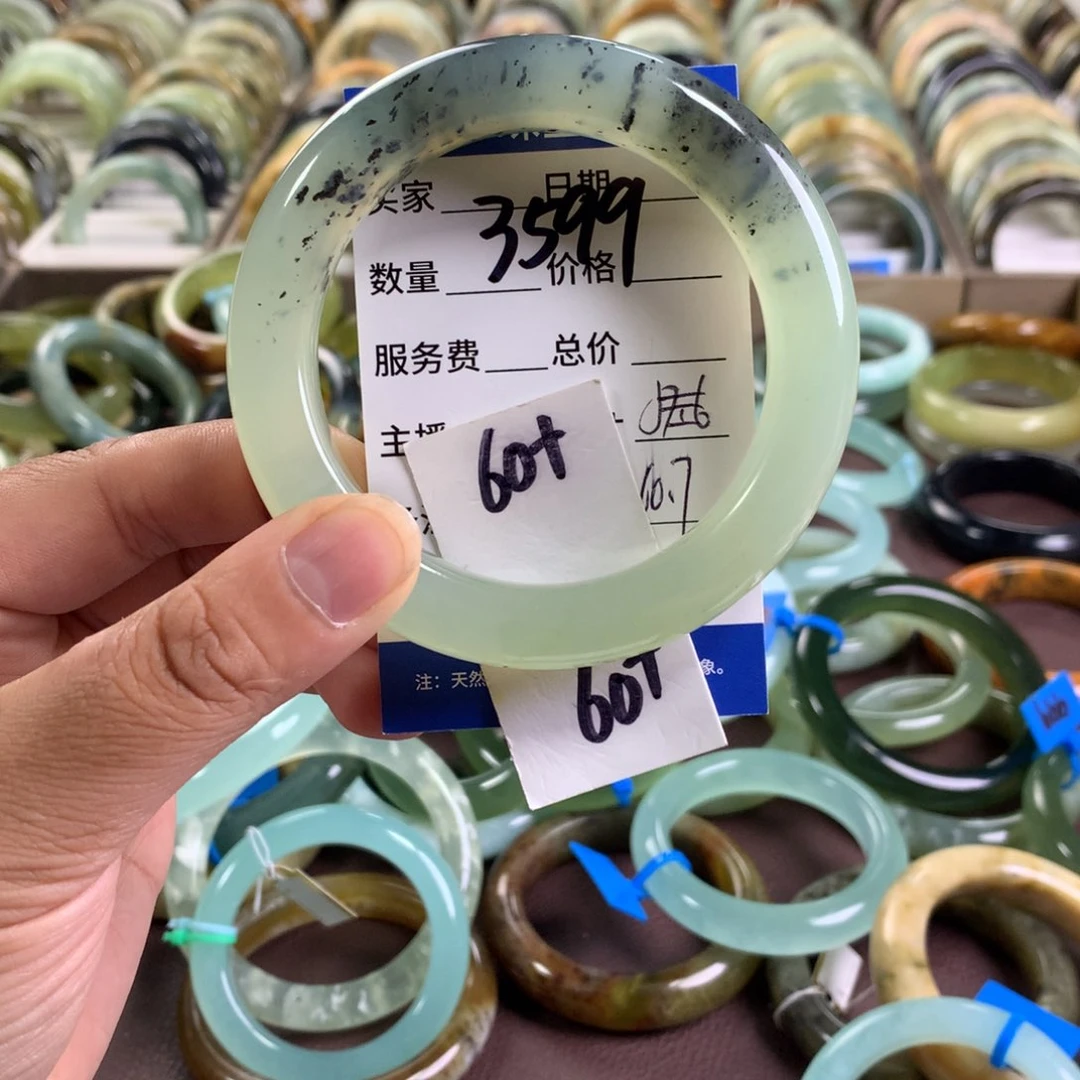 蛇纹石玉未镶嵌手镯3599