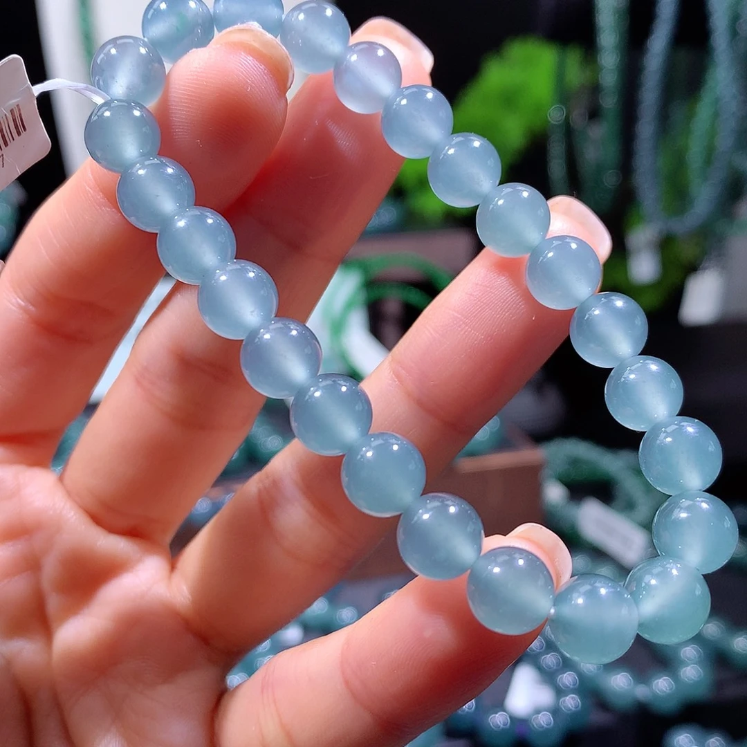 翡翠未镶嵌手链天然a货翡翠手串8mm