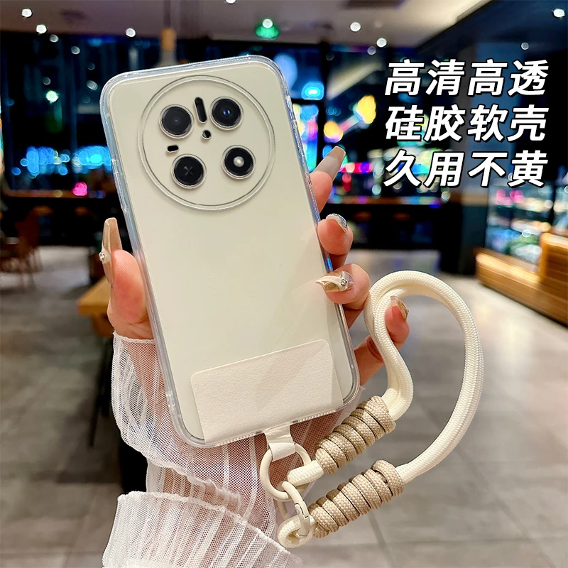 全透明软硅胶华为Mate70手机壳CLS-AL00精孔女防摔简约大气全包边