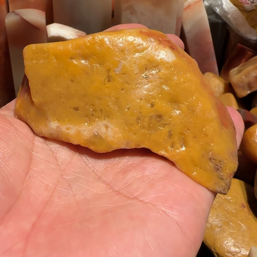 老挝石田黄原石，