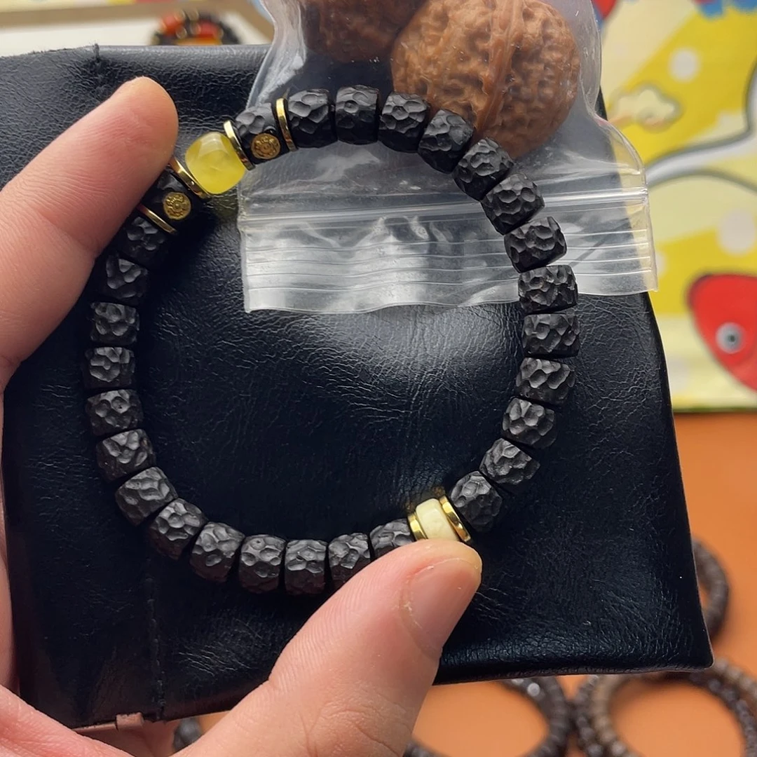 椰蒂手串8黑金无相双腊