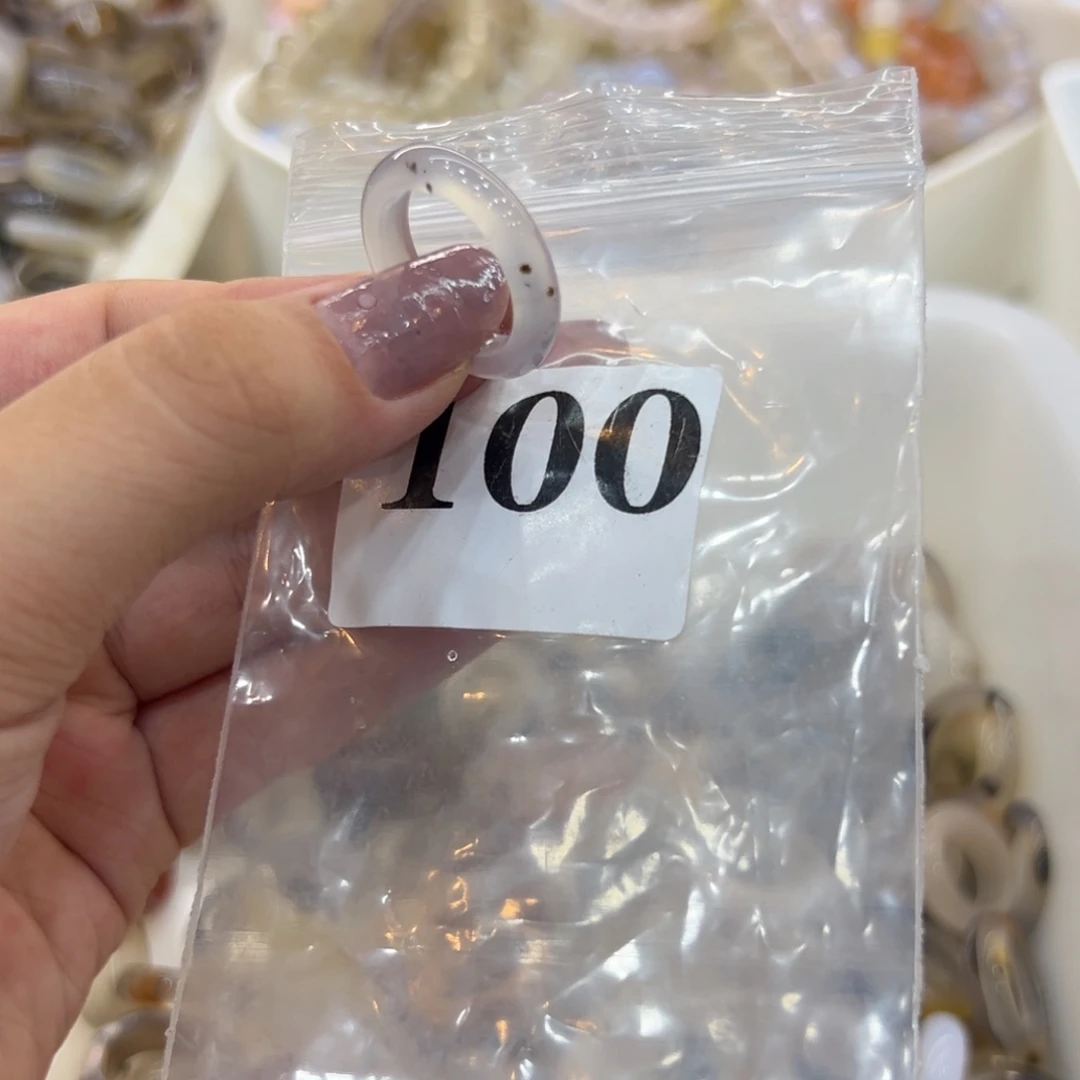 玛瑙/玉髓戒指合金100港16