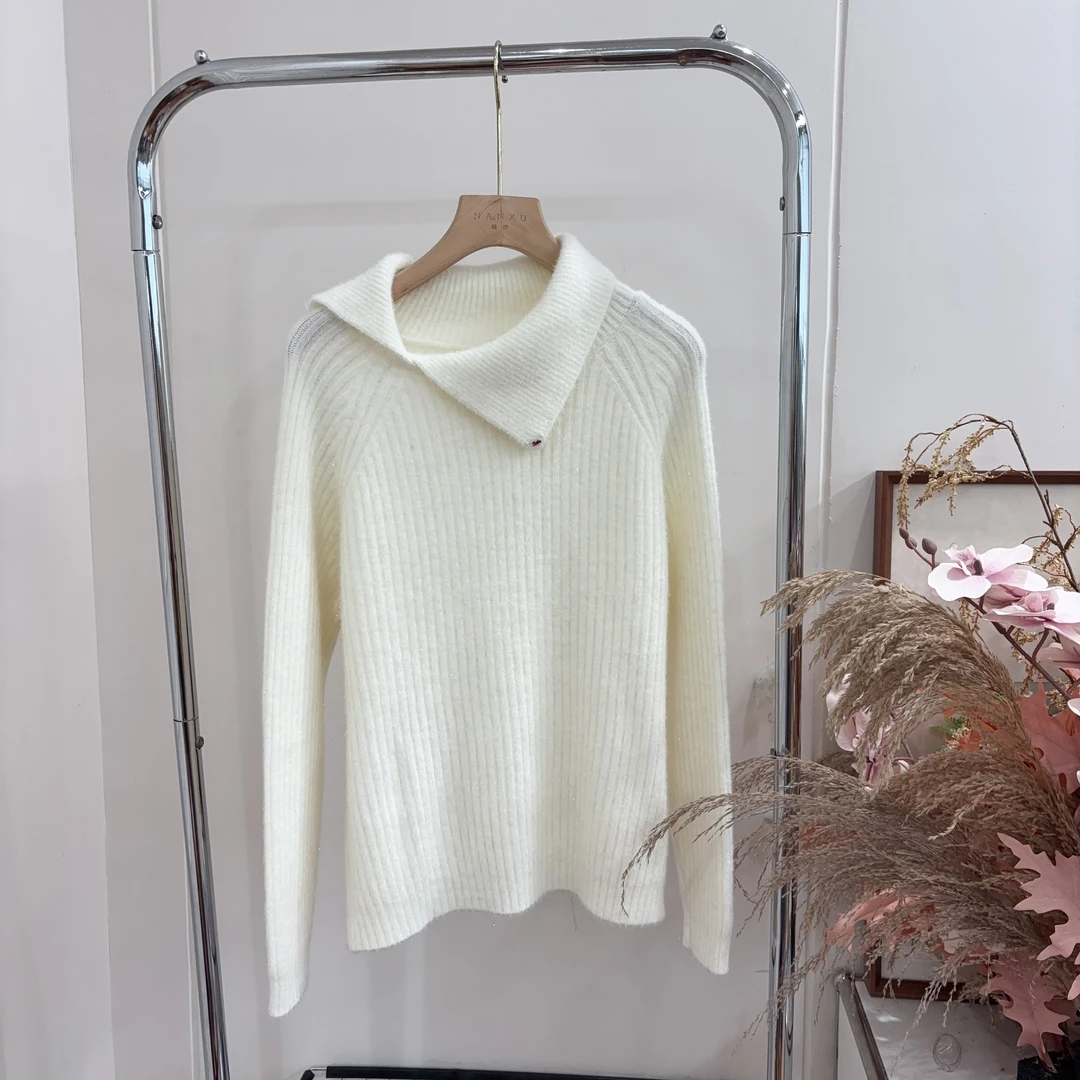 拉夏贝尔/25秋冬季新款时尚百搭通勤简约休闲上衣+裤子 27055 MCK