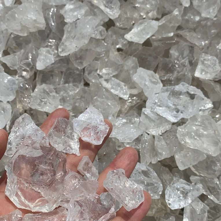 天然白水晶原矿碎石水晶