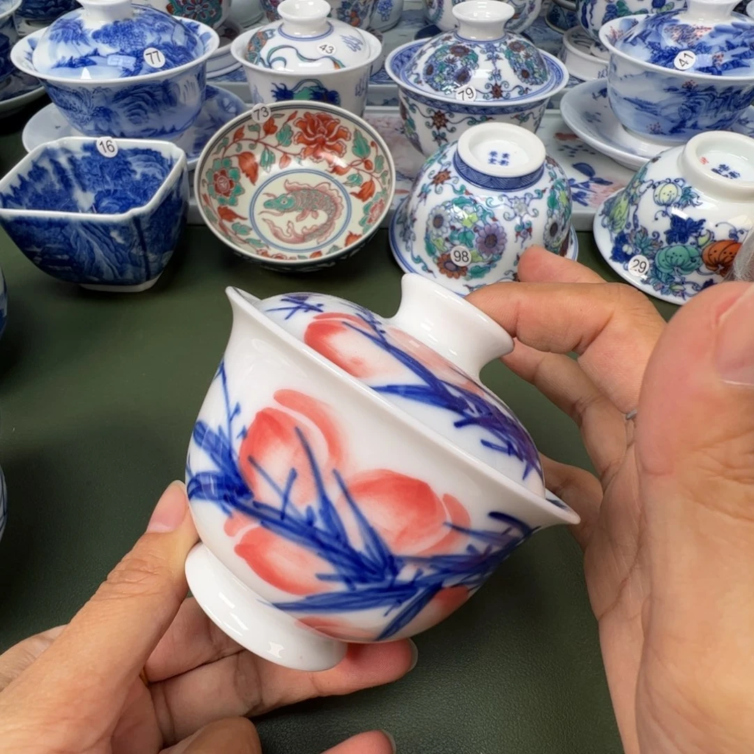 陶瓷景德镇纯手工纯手绘茶具木木82