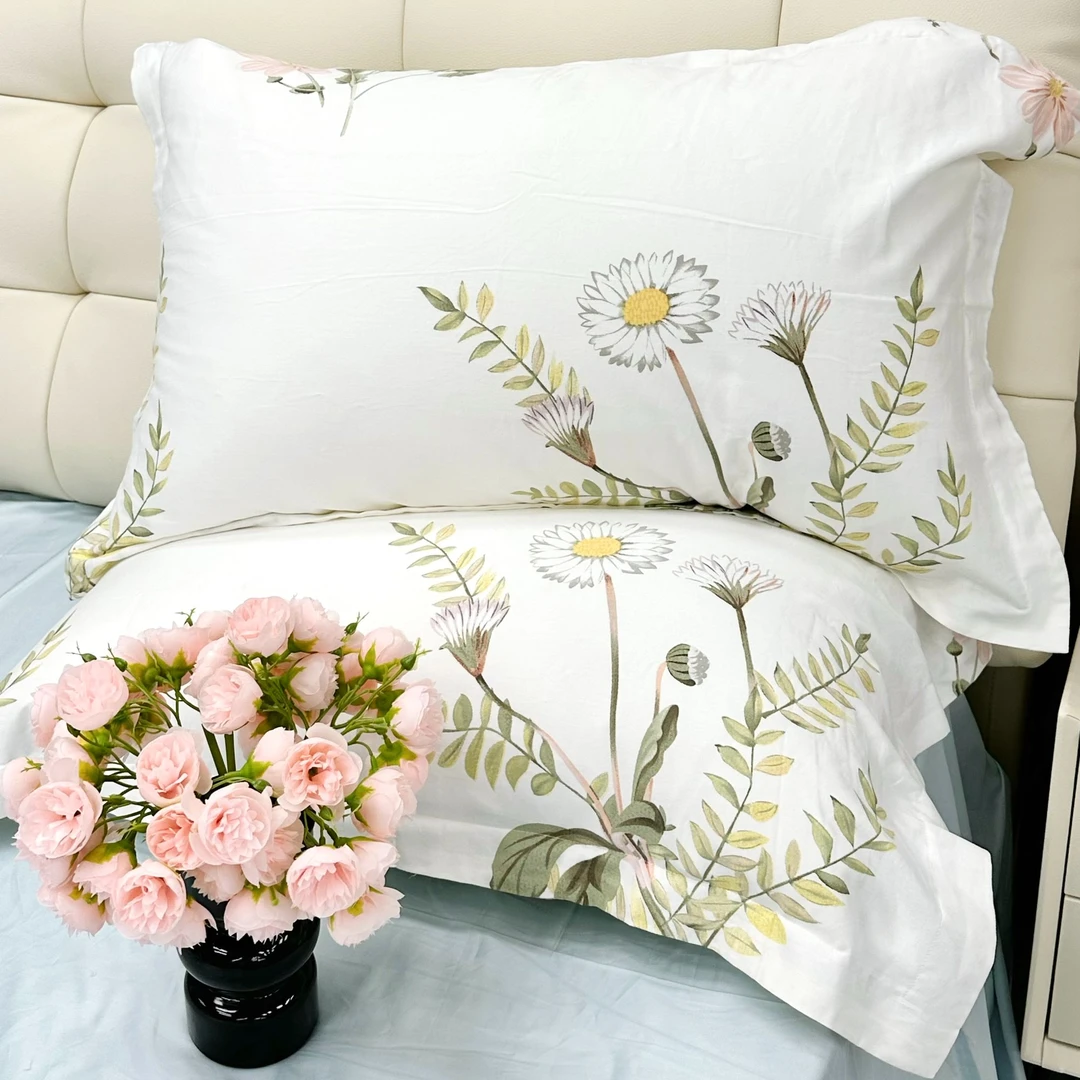 100全棉舒适枕套一对装亲肤家用棉枕