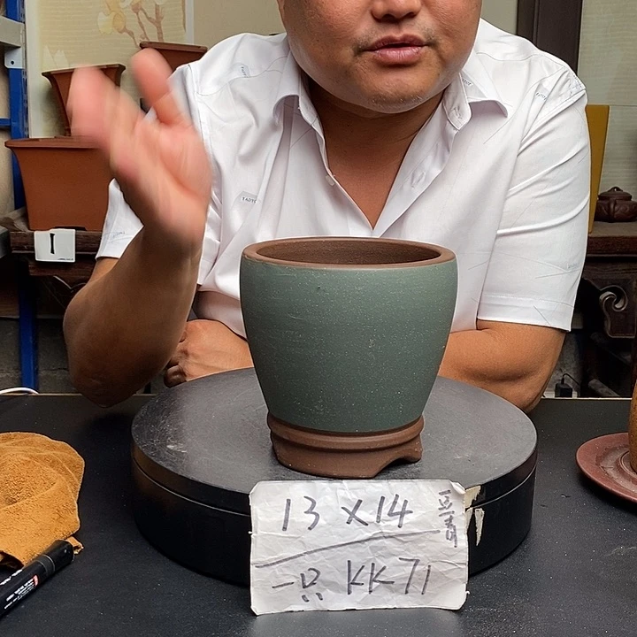 紫砂花盆货号一只KK71