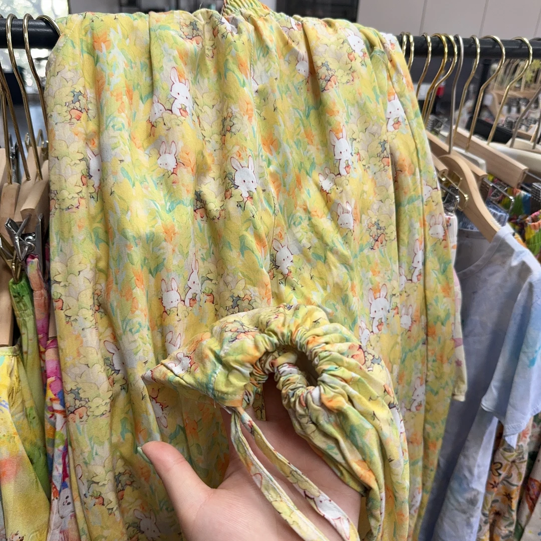 22萝卜兔裤子  安大秋国风棉绸亲子两穿裤