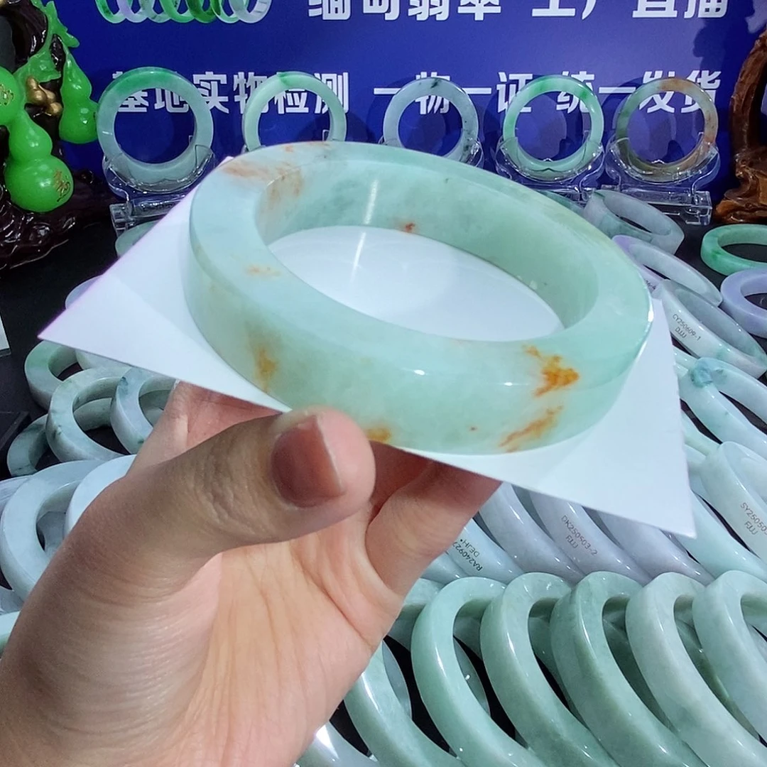 定制翡翠手镯未镶嵌54-57圈