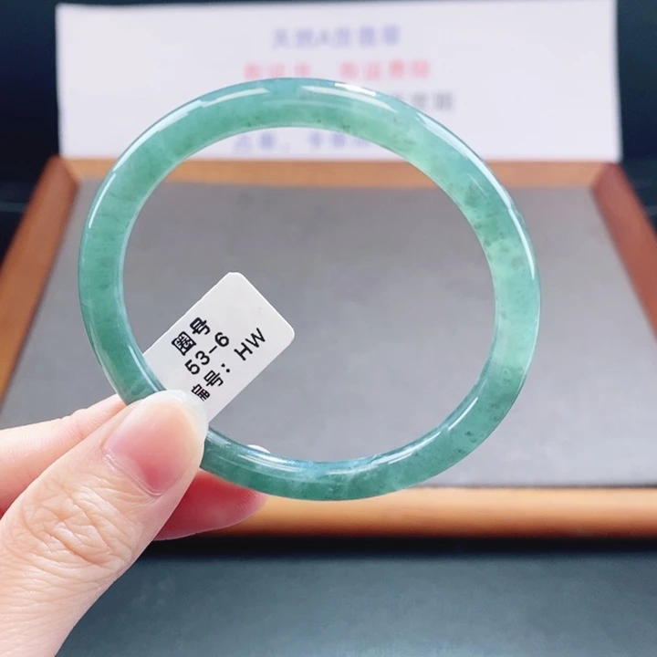 翡翠足银镶嵌手镯翡翠手镯32