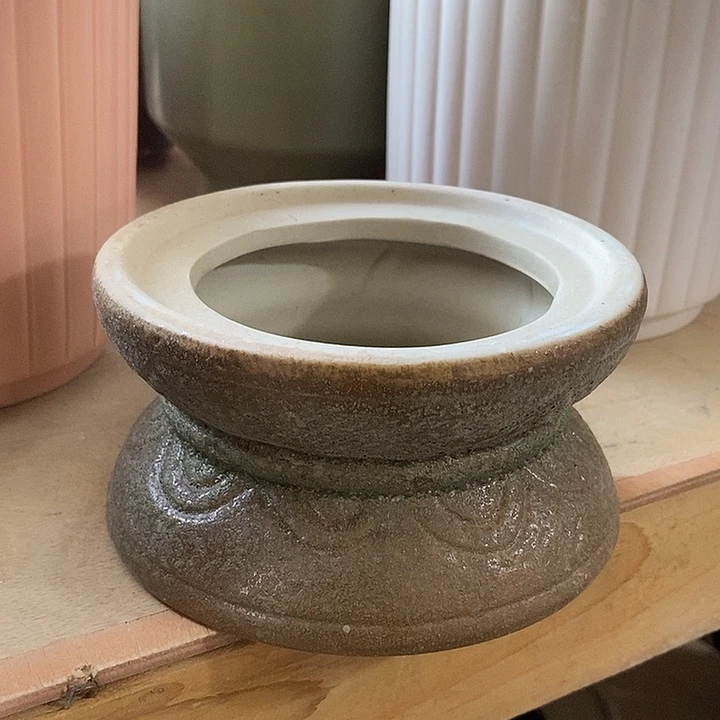 陶盆无孔 针介意勿拍口 12高8