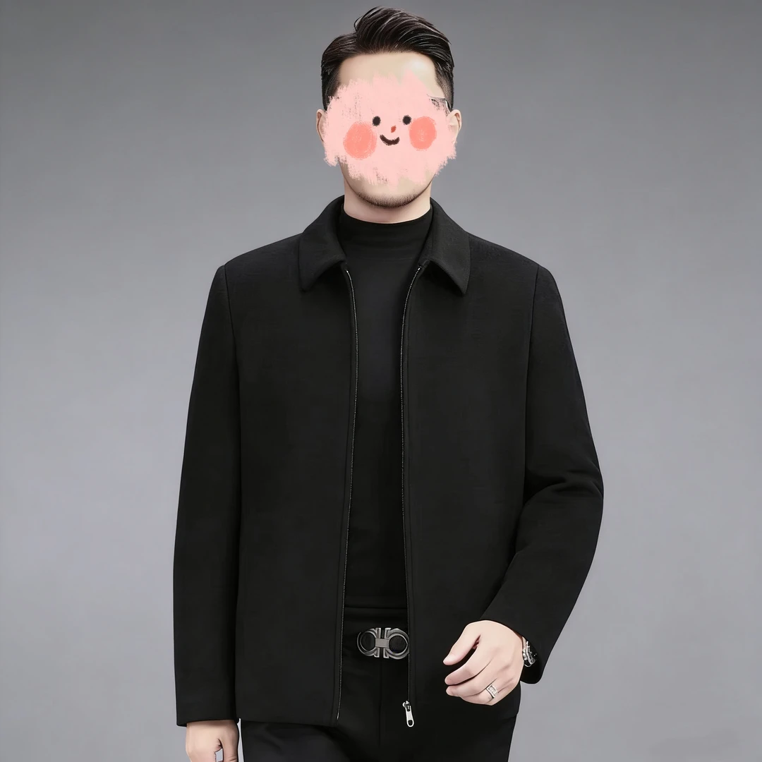 【北部庄园】男士经典百搭商务休闲行政翻领夹克外套/8817