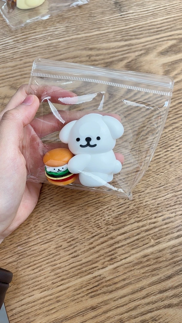 小白抱汉堡 捏捏乐手工制作 默认微瑕 不退不售后