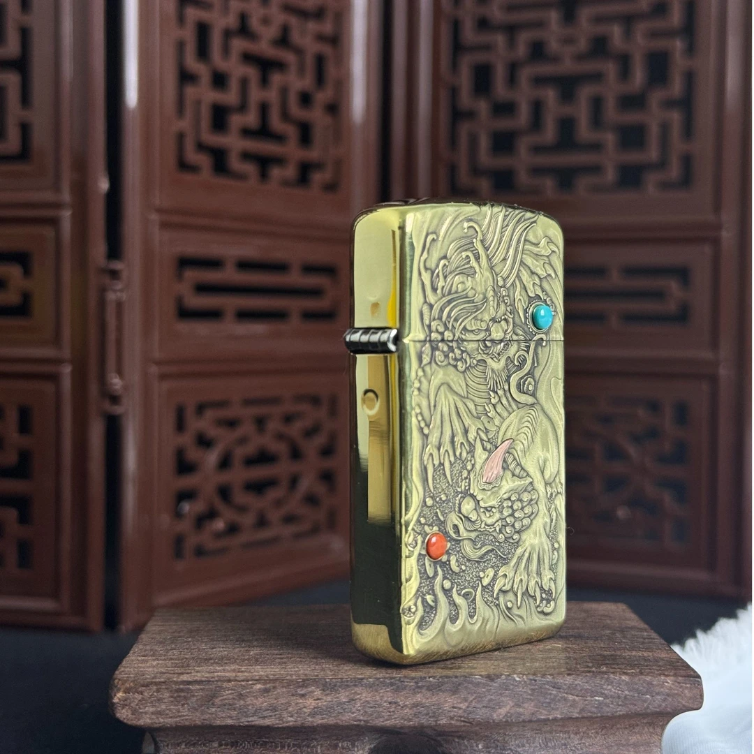 ZIPPO打火机 1606镶嵌貔貅 煤油打火机 DYJ1