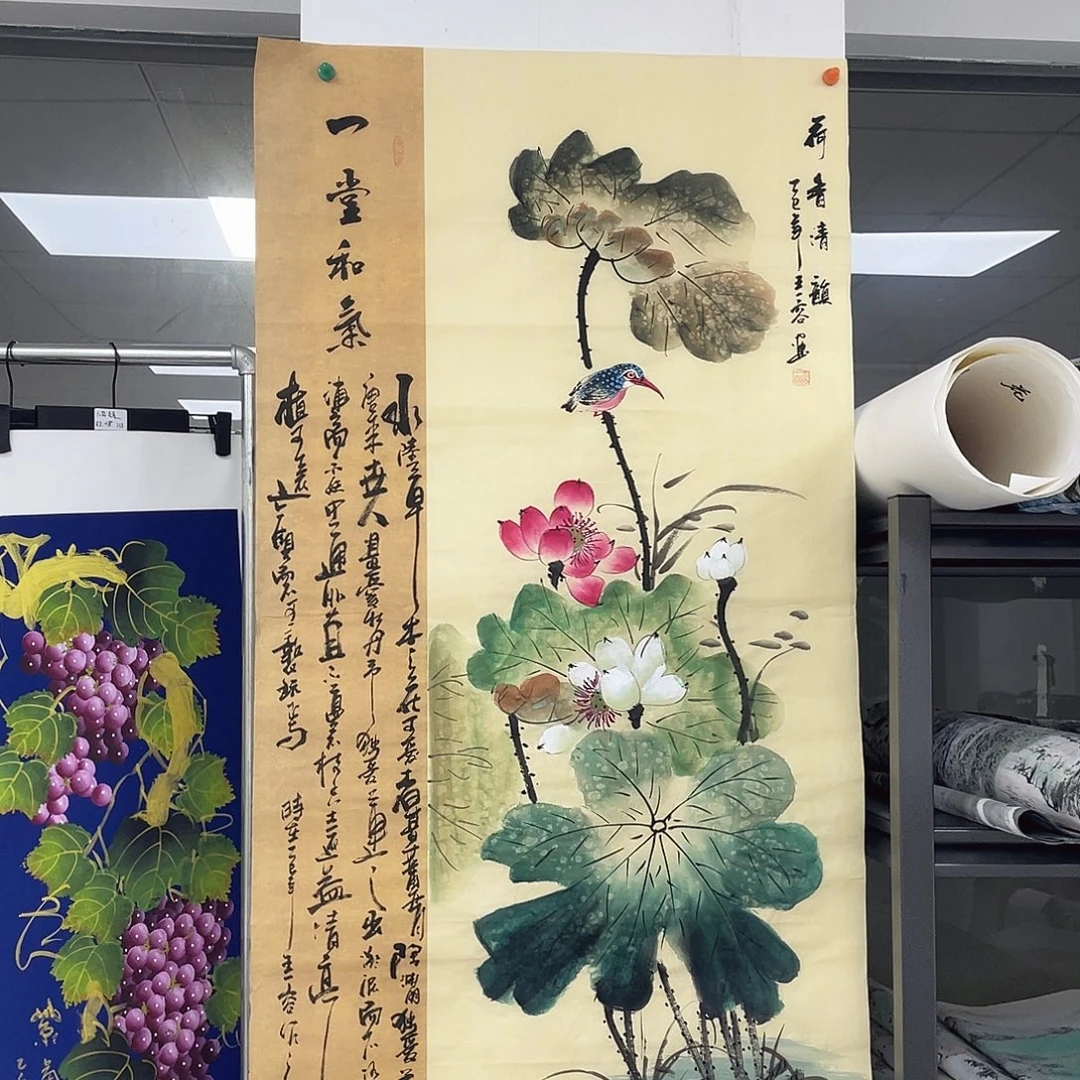 国画国画作品小姐姐放漏中