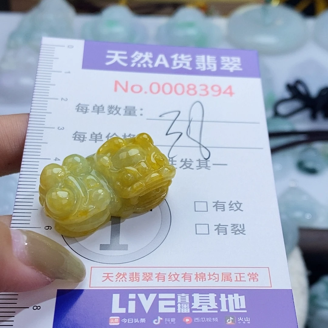 翡翠未镶嵌颈饰8394