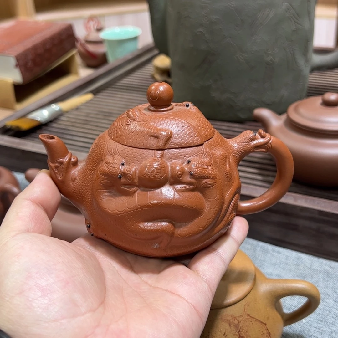 紫砂茶壶健健康康平平安安
