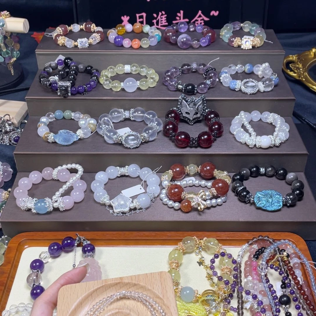 水晶手链银S925镶嵌恩*