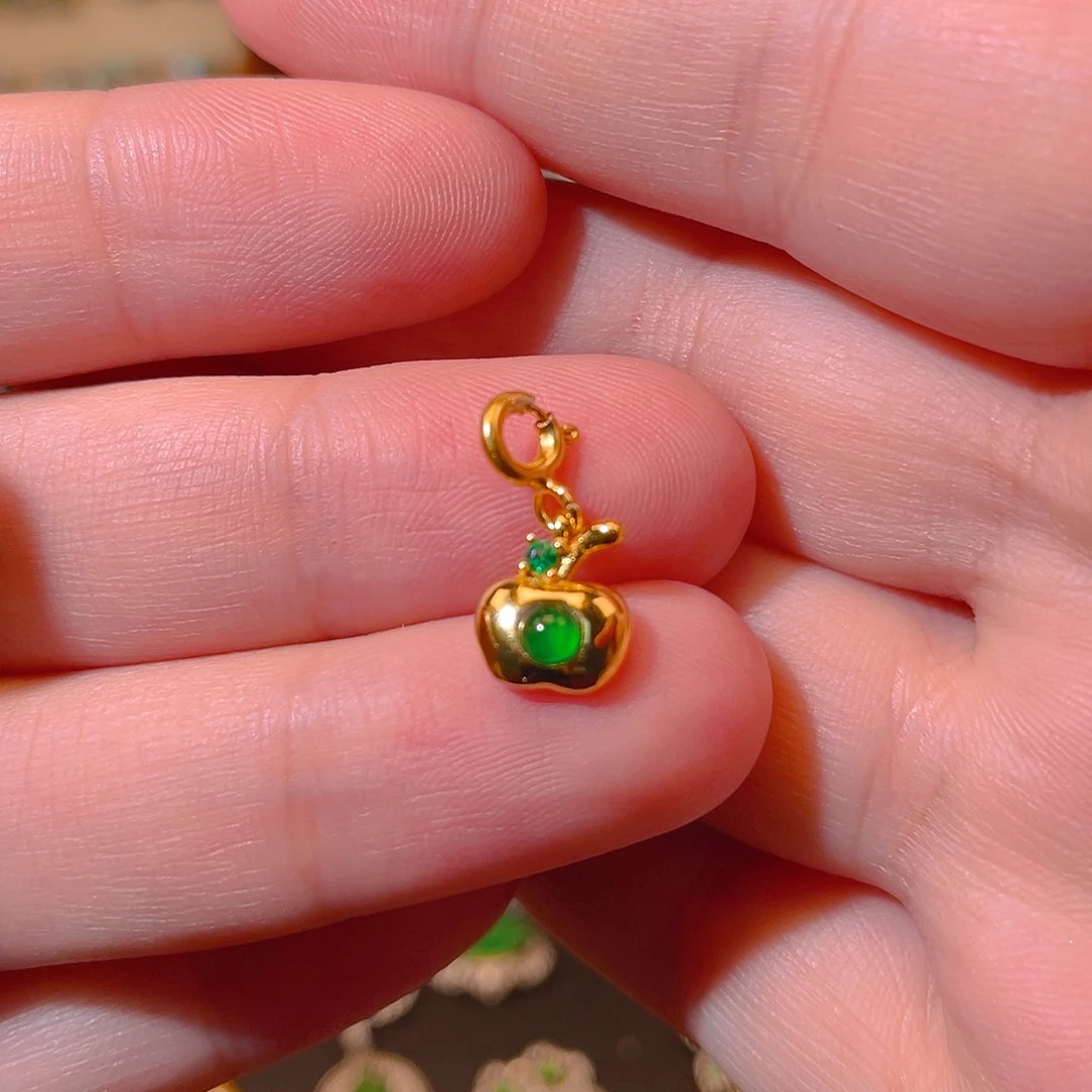 翡翠银S925镶嵌吊坠(不含链)