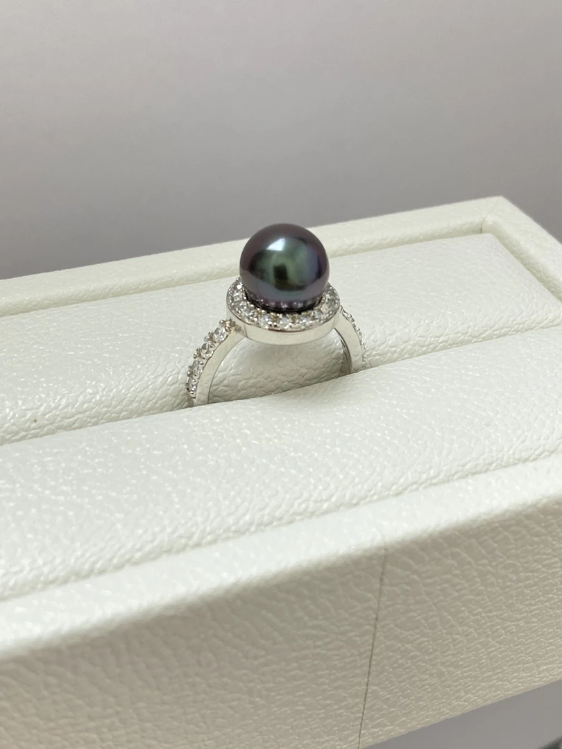 森曼珠宝天然海水大溪地经典百搭款戒指