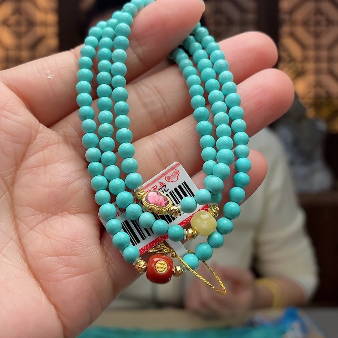 18K金镶嵌绿松石珠宝奇石