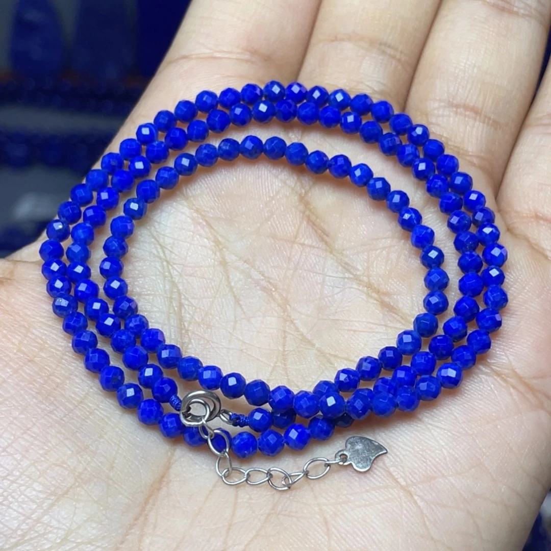 青金石未镶嵌3mm项链