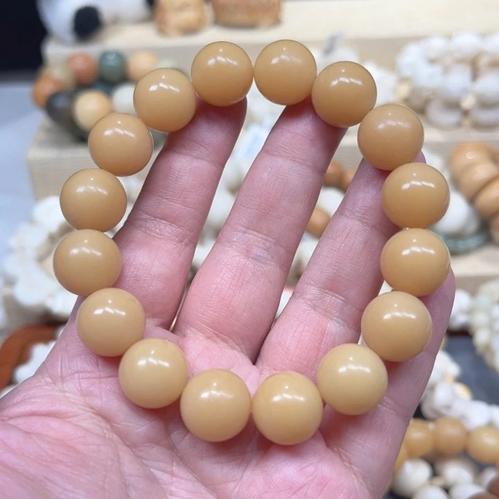 菩提根/象牙果手串2-18-41 原生态风华圆珠福利