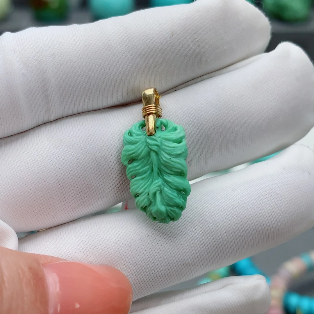 绿松石其他18K金镶嵌
