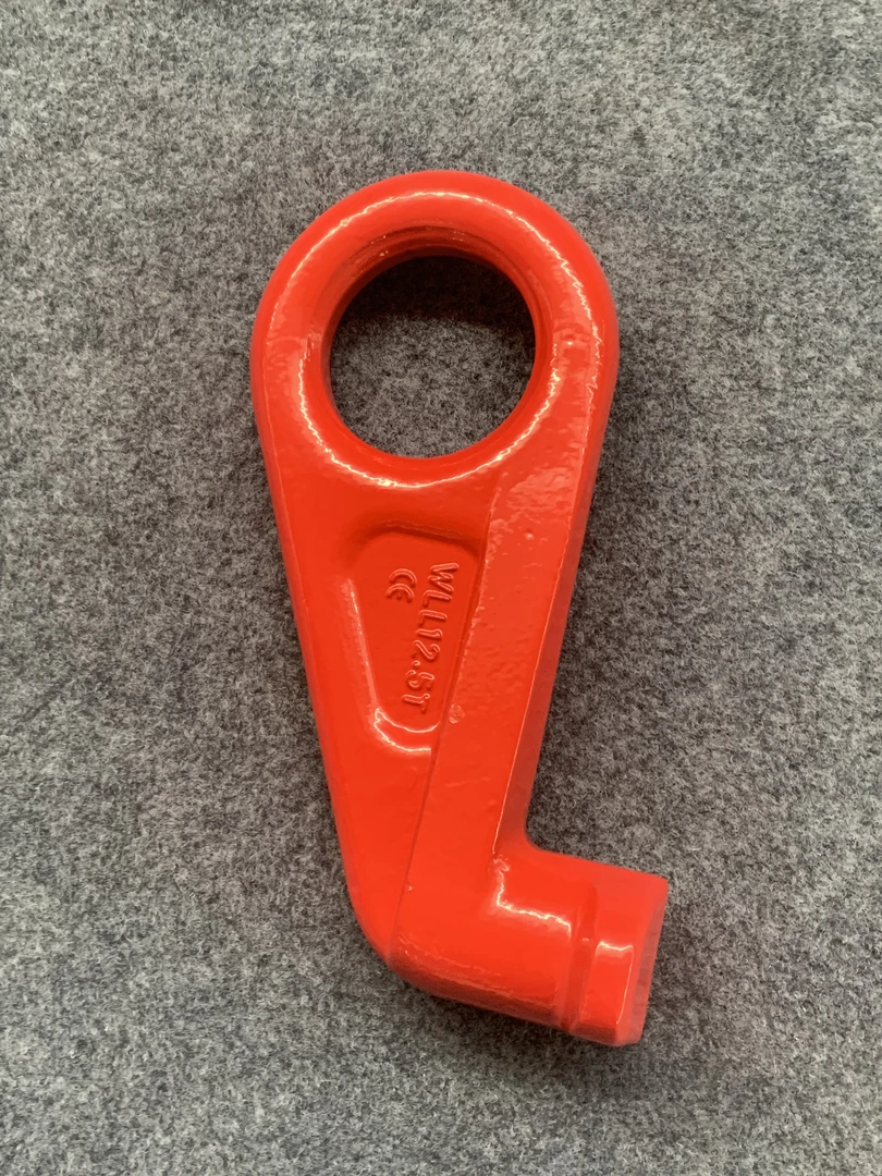 集装箱钩合金钢45度角直角眼型集装箱吊钩耐用集装箱起重吊具吊钩