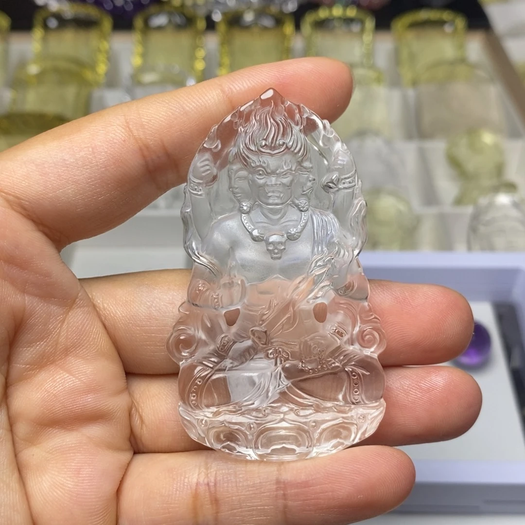 买***产水晶颈饰未镶嵌不动明王