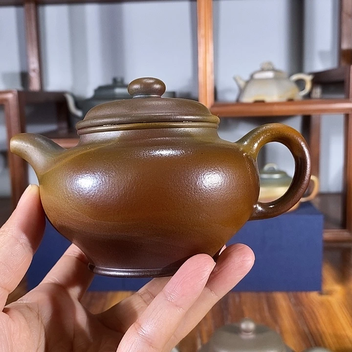 悉***吽茶壶紫砂250cc掇只 朱泥