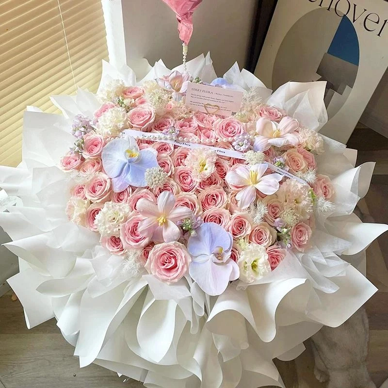 全国玫瑰花束蝴蝶兰鲜花速递同城送女友生日北京上海广州配送花店