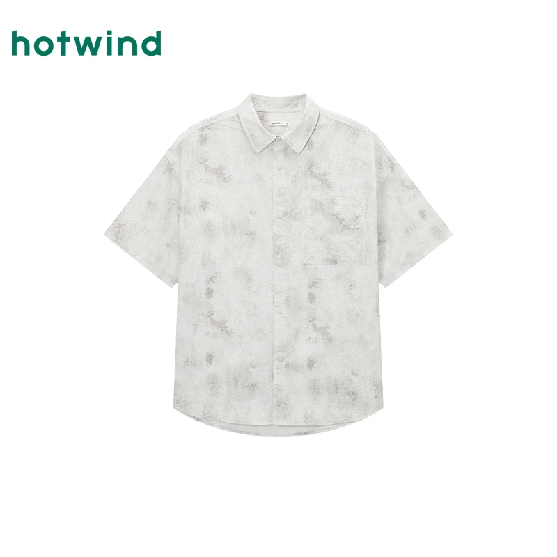 【热风门店同款】热风2025年夏季新款男士新中式短衬F03M25202
