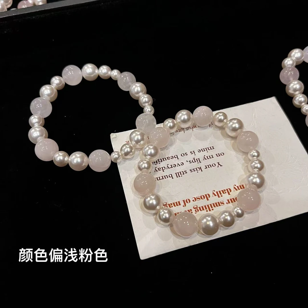 F654 「糖果泡泡」西柚粉设计款手串 多样性发一