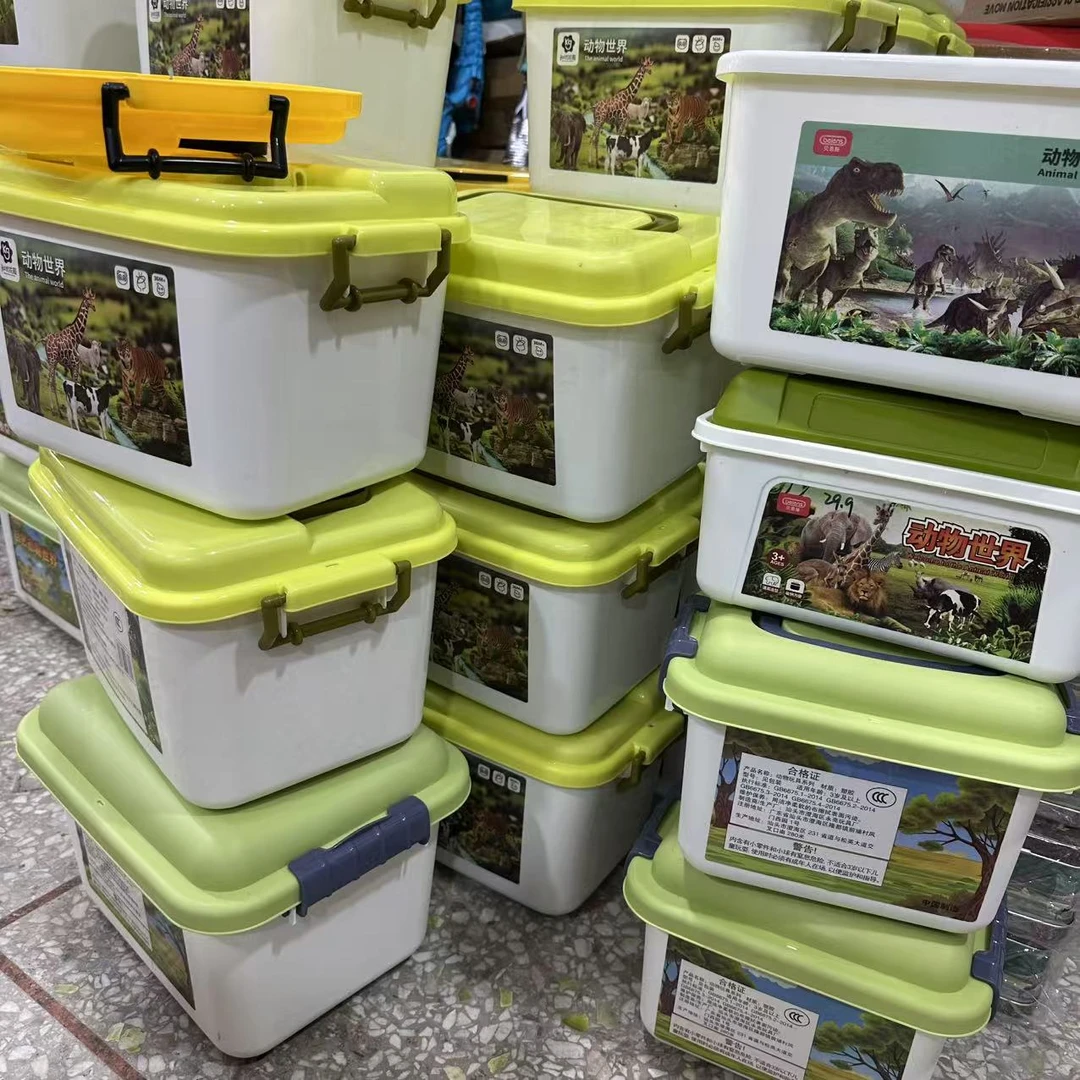 仿真手工动物世界恐龙模型套盒玩具  盒子脏  款式不挑