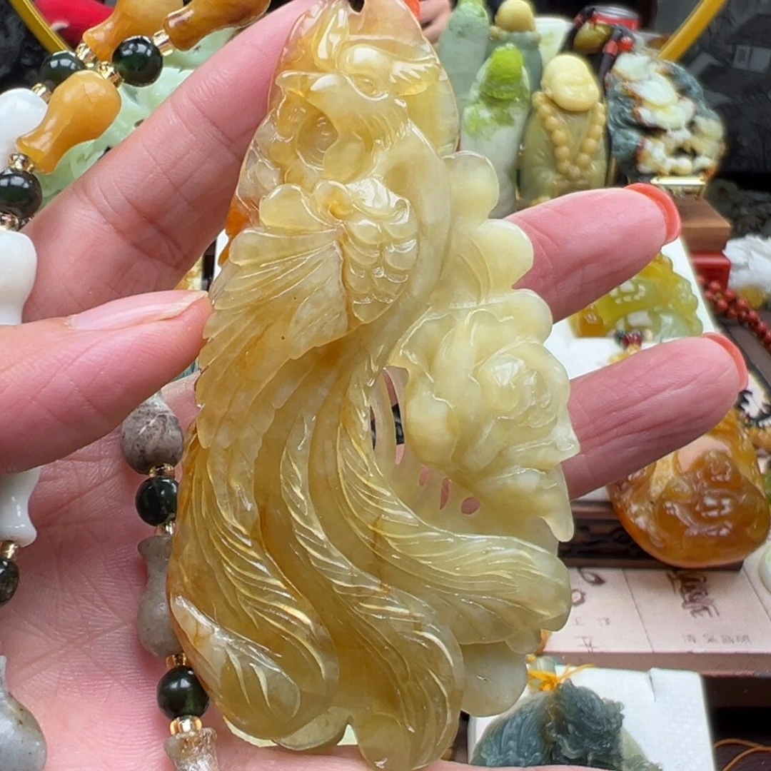 岫玉未镶嵌挂件挂件