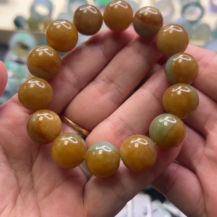 广***）翡翠未镶嵌手链翡翠手链