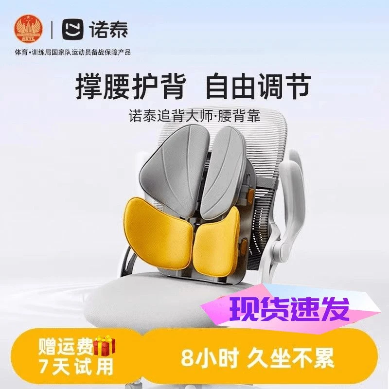 【东方甄选专属】诺泰人体工学腰靠垫办公室座椅靠背护腰久坐汽车
