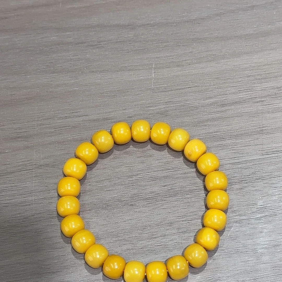 琥珀未镶嵌手串9mm蜜蜡超浓氧化
