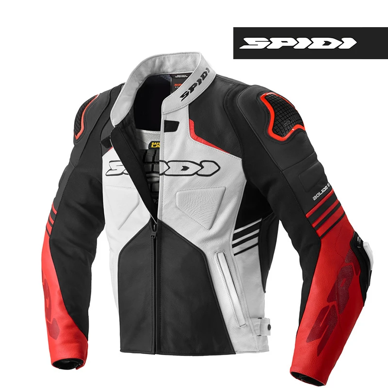 意大利SPIDI竞技皮衣BOLIDE系列牛皮街道防摔防风P200