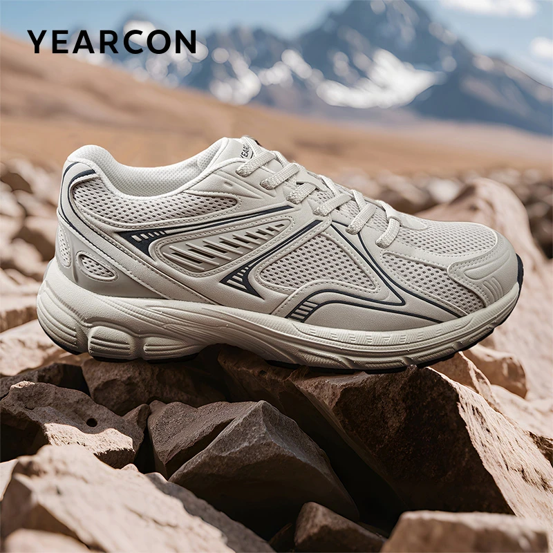 意尔康2025新款男士运动鞋透气轻便软底徒步耐磨时尚休闲鞋96439W