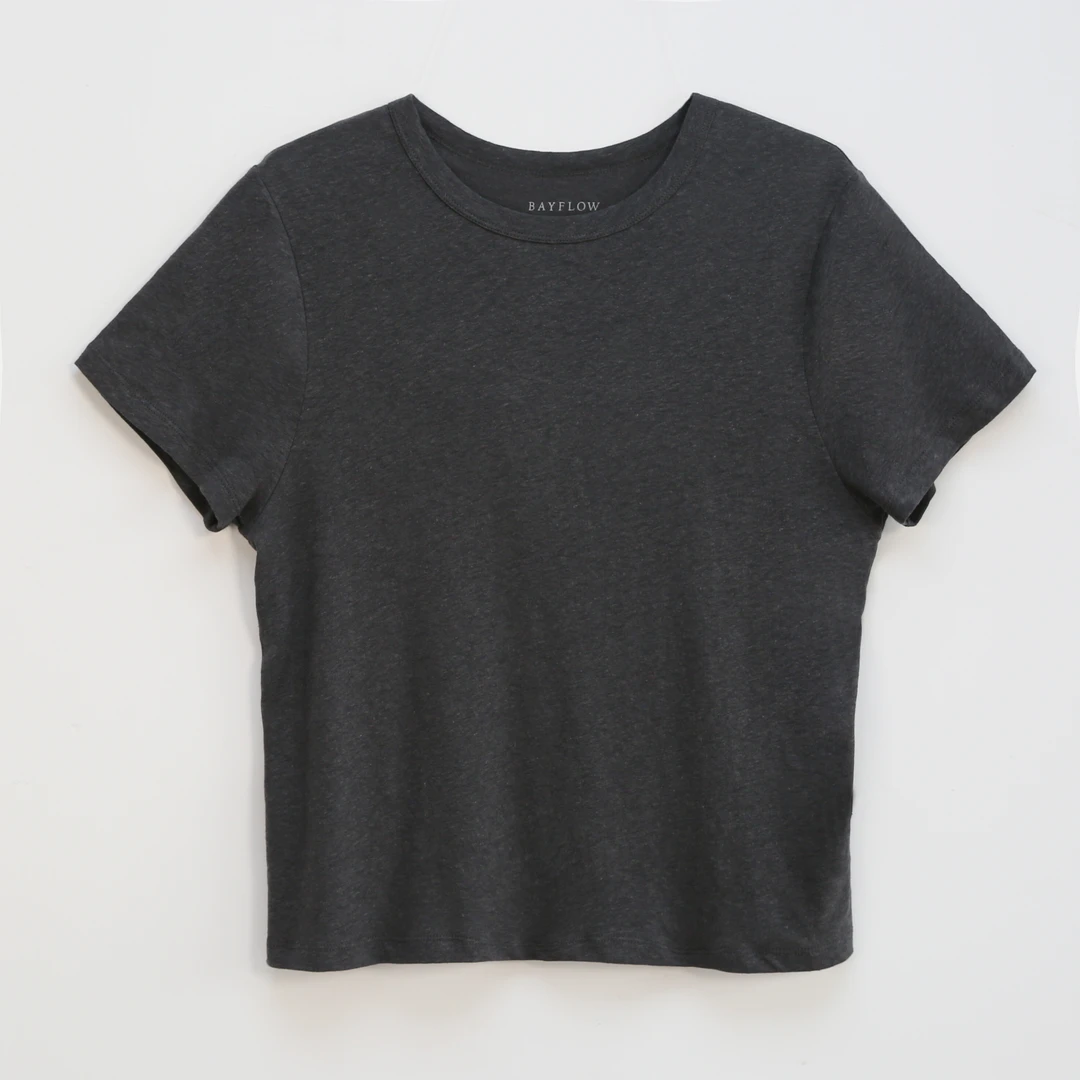 日系高品质 女士棉麻混纺短袖