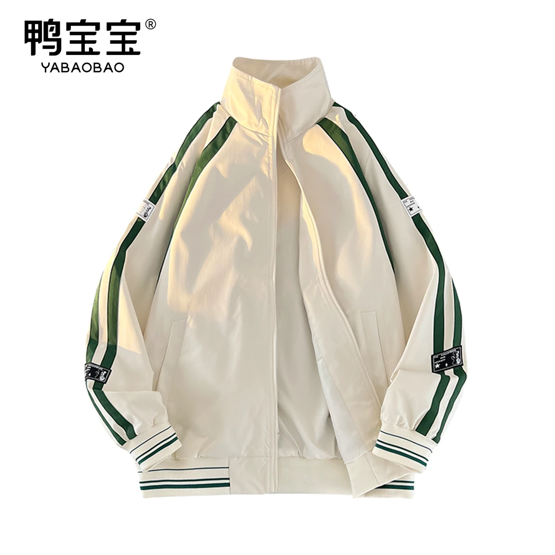 鸭宝宝男士户外防风立领休闲百搭运动外套YA4066W022J1