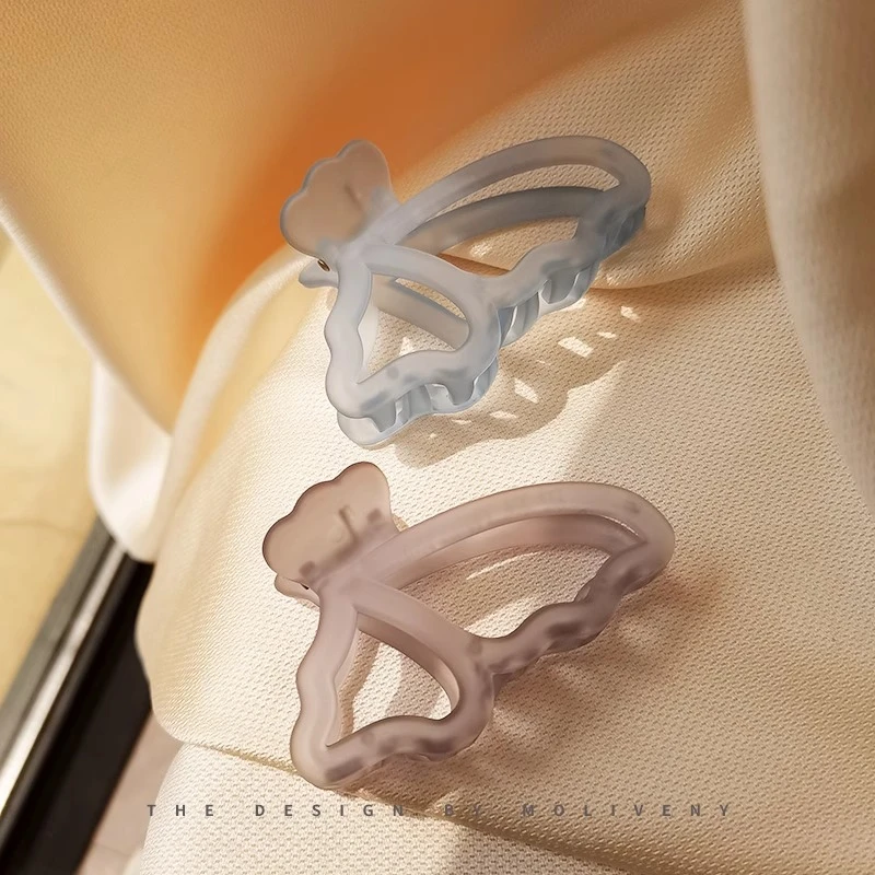 优雅甜美蝴蝶款发夹简约后脑勺盘发鲨鱼夹发抓夹子头饰女百搭法式