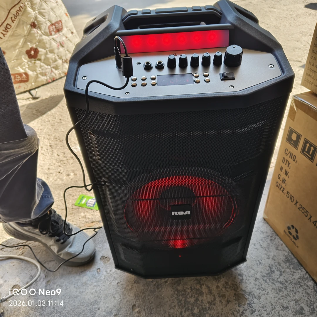 准新品 RCA 12寸户外拉杆音响，不包邮