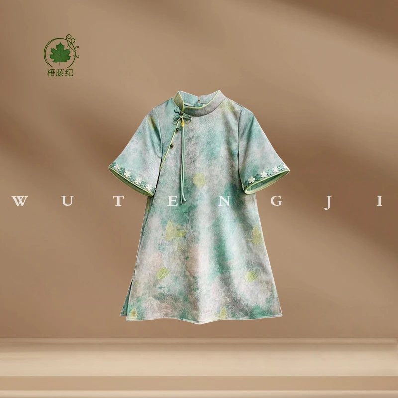 现货【曼曼】2025新款女童宝新中式日常女宝夏季旗袍连衣裙25CY030