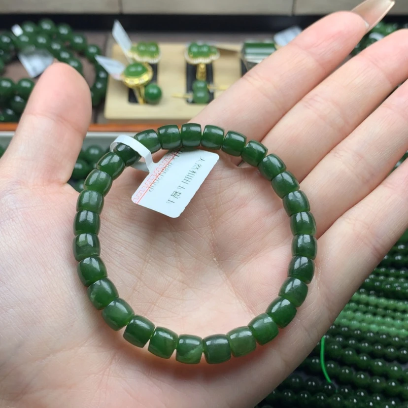 【闪购商品】和田玉（碧玉）手串未镶嵌7m直切手串清货出